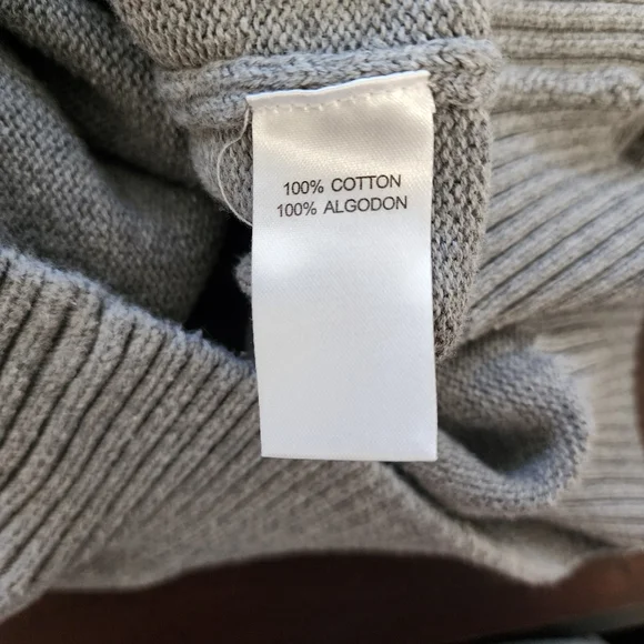 Men's Weatherproof Grey Quarter Zip Fair Isle Winter Pullover Sweater - Picture 6 of 9